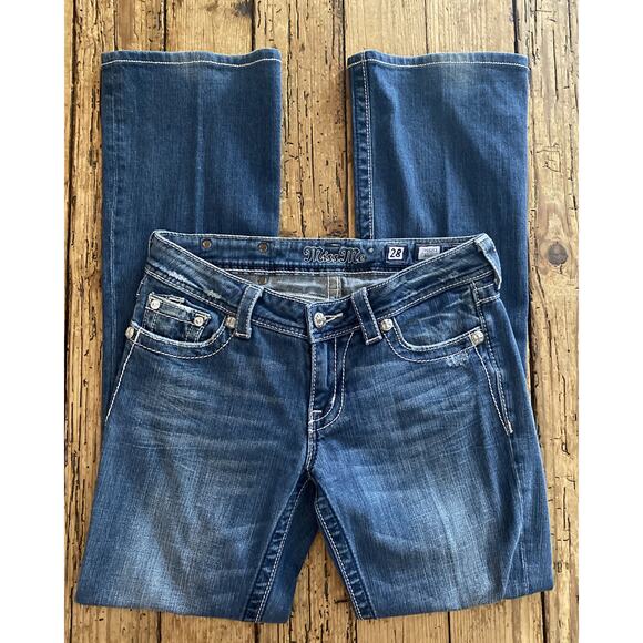 Miss Me Womens Size 28 Medium Wash JPS5152 Boot Jeans - Picture 1 of 8